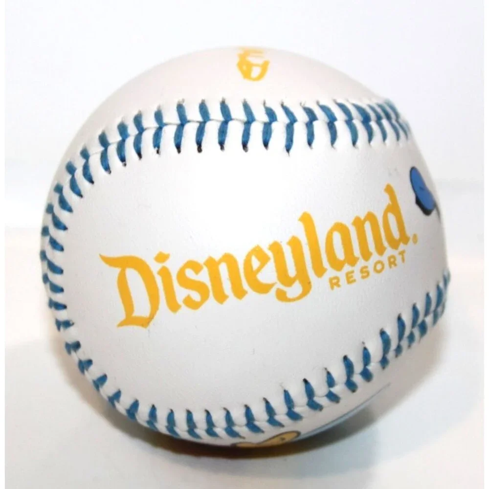 Disney Donald Duck Baseball WDW Disneyland Souvenir Classic Face Blue Laced Ball